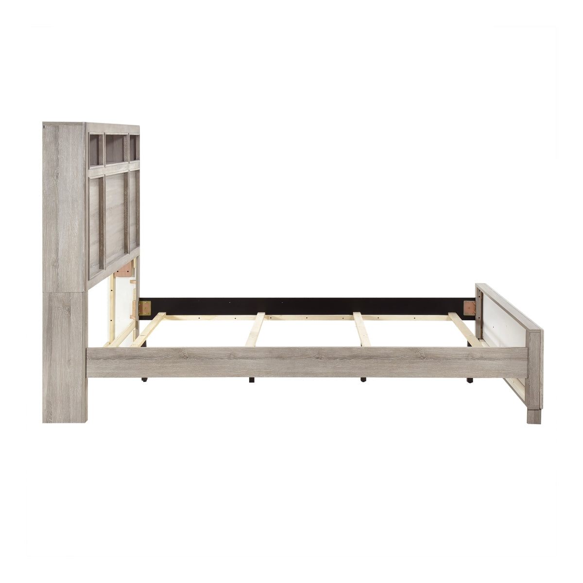 Everett Gray King Panel Bed by Homelegance at Eve Furniture