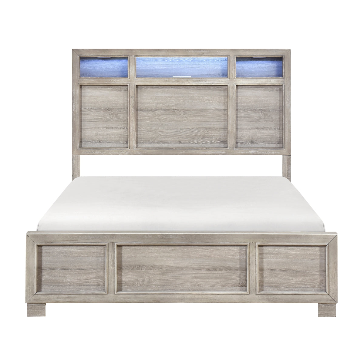 Everett Gray Queen Panel Bed by Homelegance at Eve Furniture