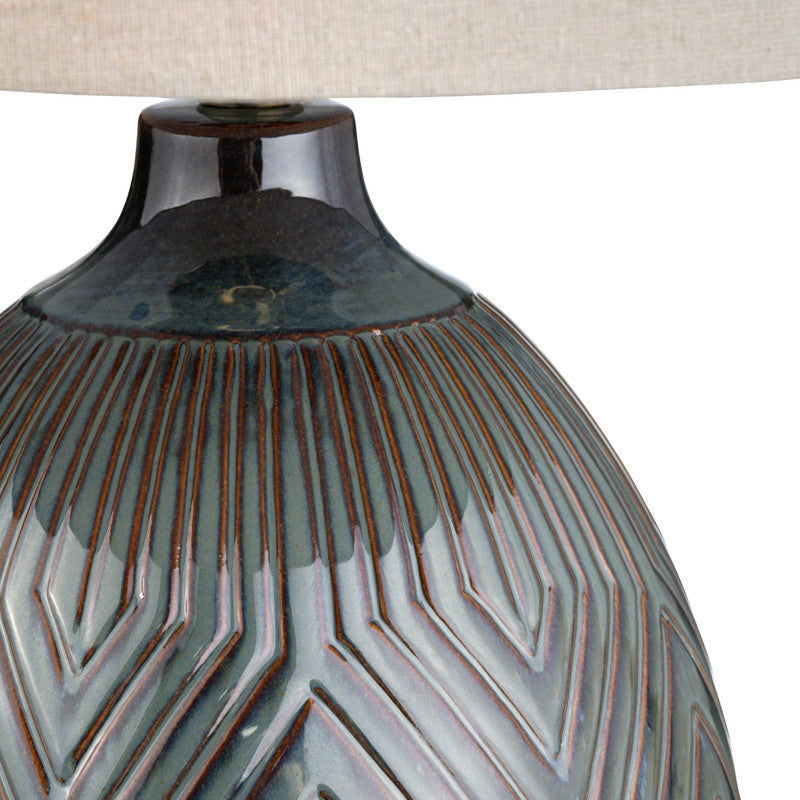 Everett Green/Brown Table Lamp by Crestview at Eve Furniture