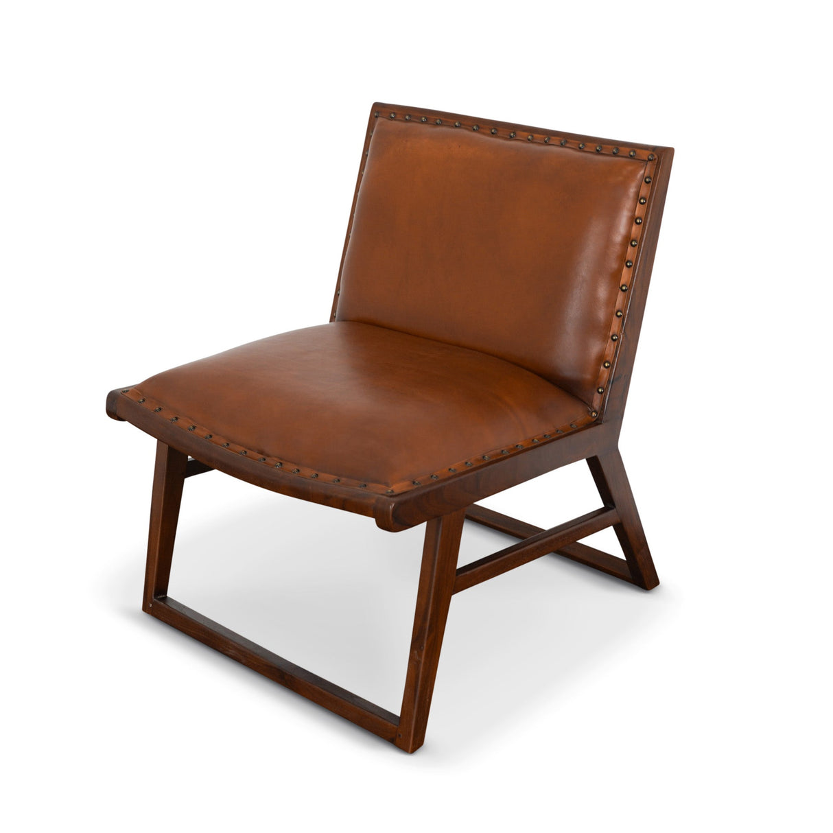 Everett Tan Leather Lounge Chair by Ashcroft Furniture at Eve Furniture