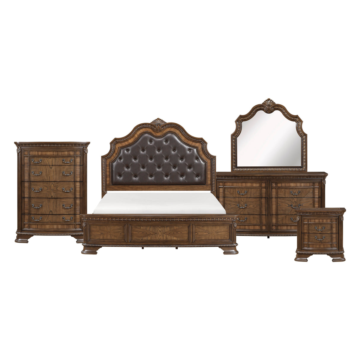 Everleigh Brown Bedroom Set by Homelegance at Eve Furniture