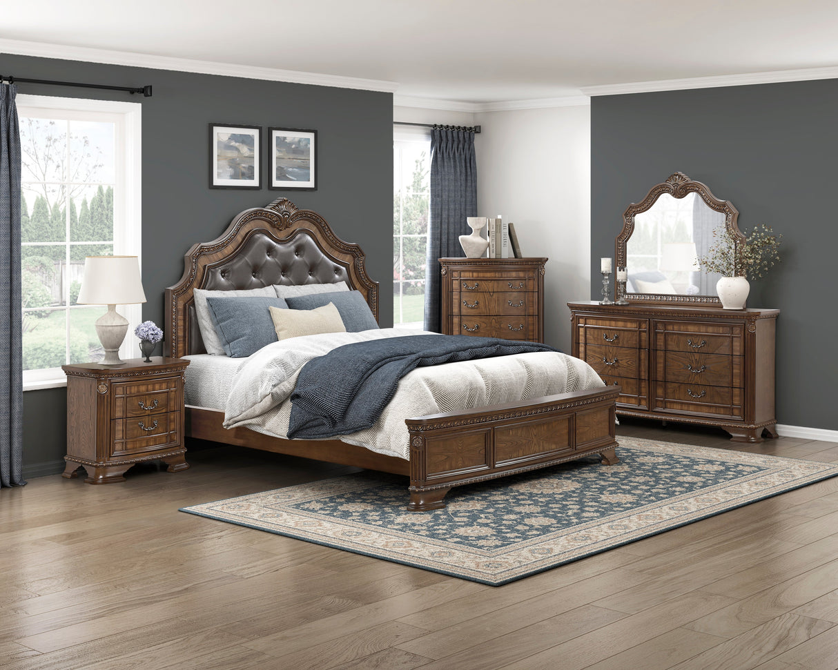 Everleigh Brown California King Bed by Homelegance at Eve Furniture