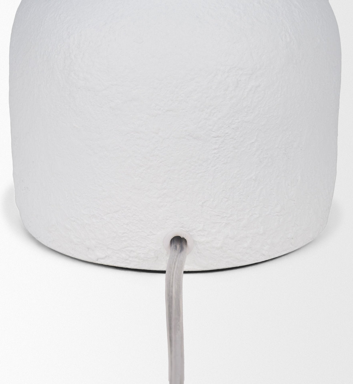 Everly 15.0L x 15.0W x 27.5H White Cement W/Beige Shade Table Lamp by Mercana at Eve Furniture