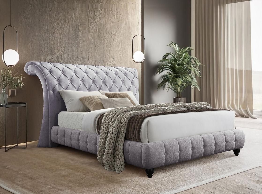 Everly Grey King Platform Bed by New Era Innovations at Eve Furniture