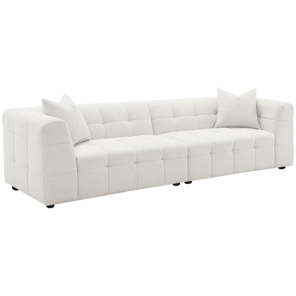 Everly Off White Boucle Extra Long Sofa by Coaster at Eve Furniture