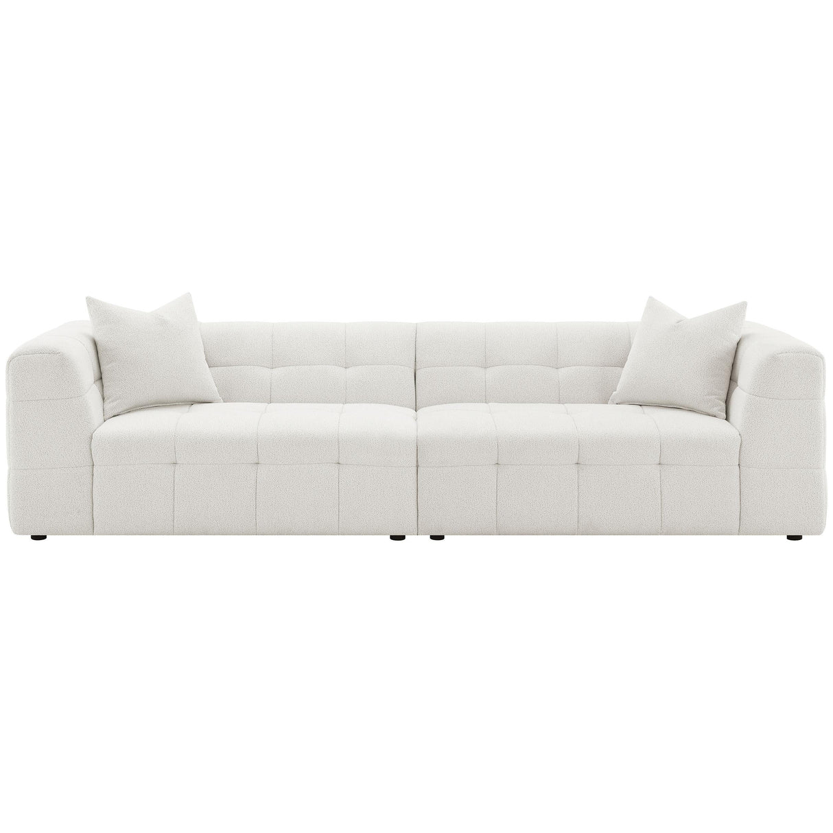 Everly Off White Boucle Extra Long Sofa by Coaster at Eve Furniture