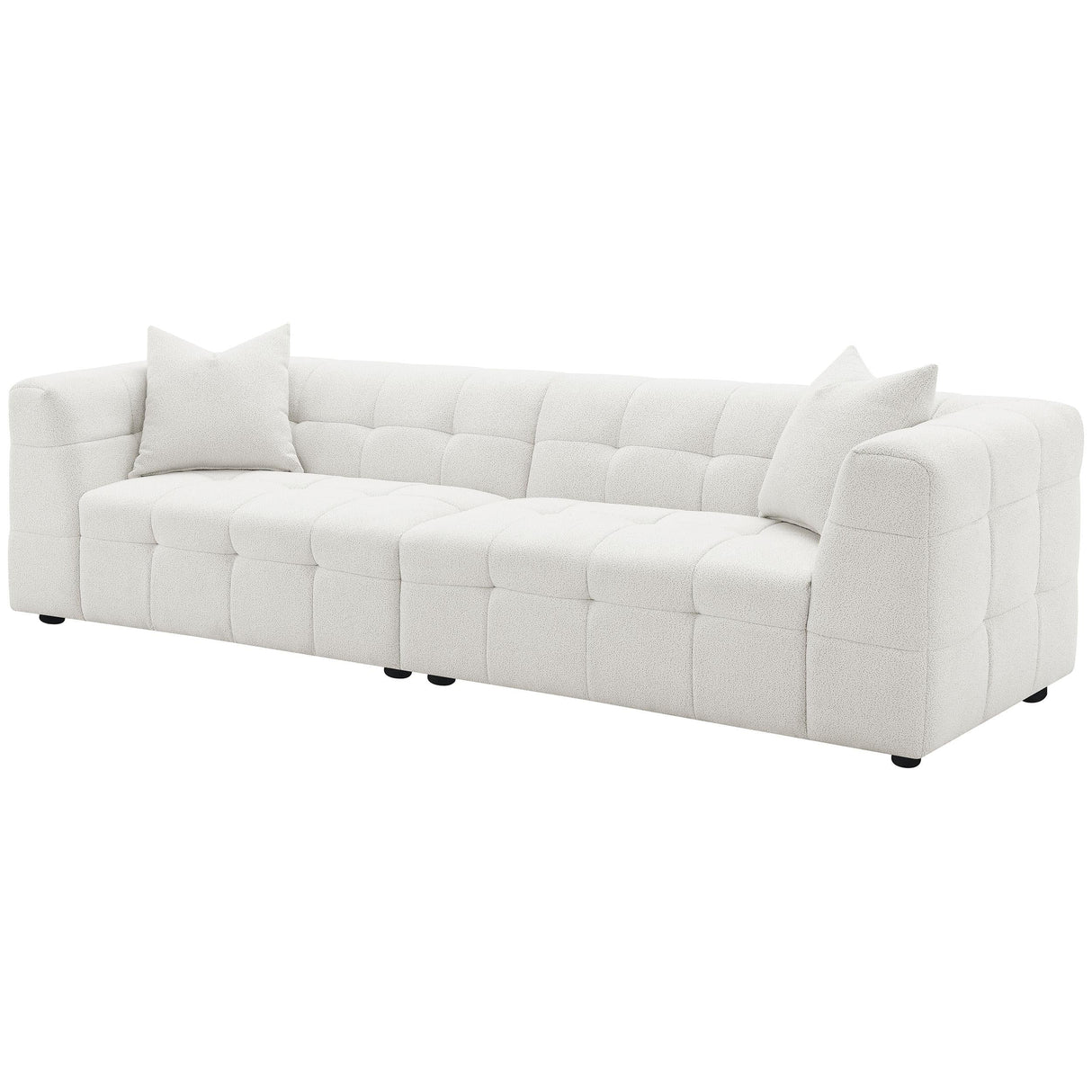 Everly Off White Boucle Extra Long Sofa by Coaster at Eve Furniture