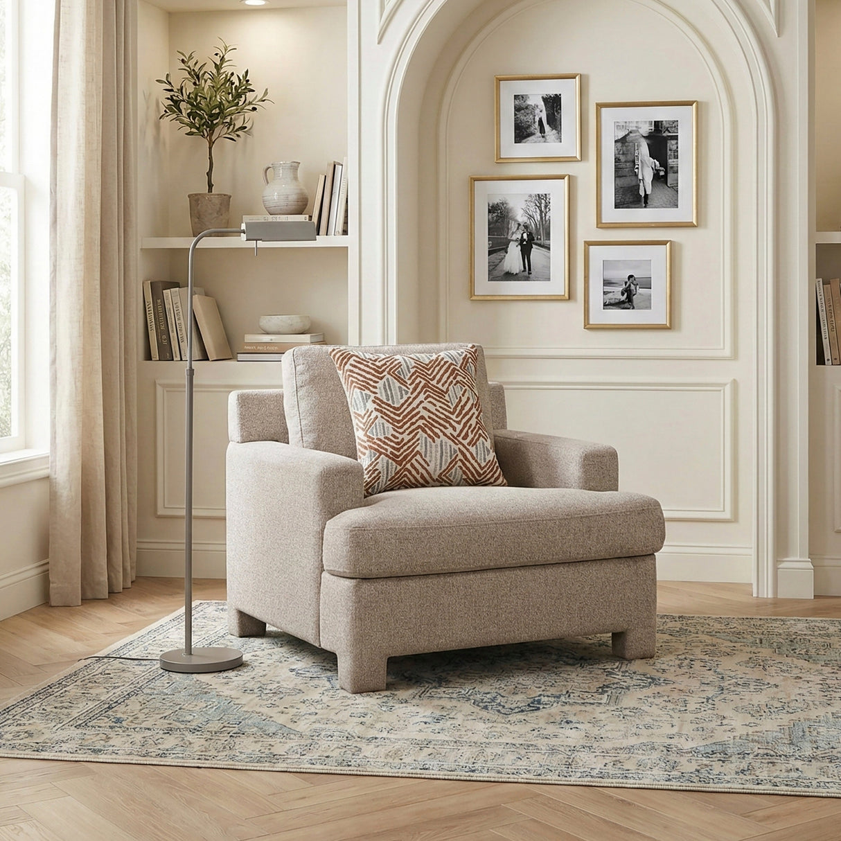 Everly Taupe Chair by Homelegance at Eve Furniture