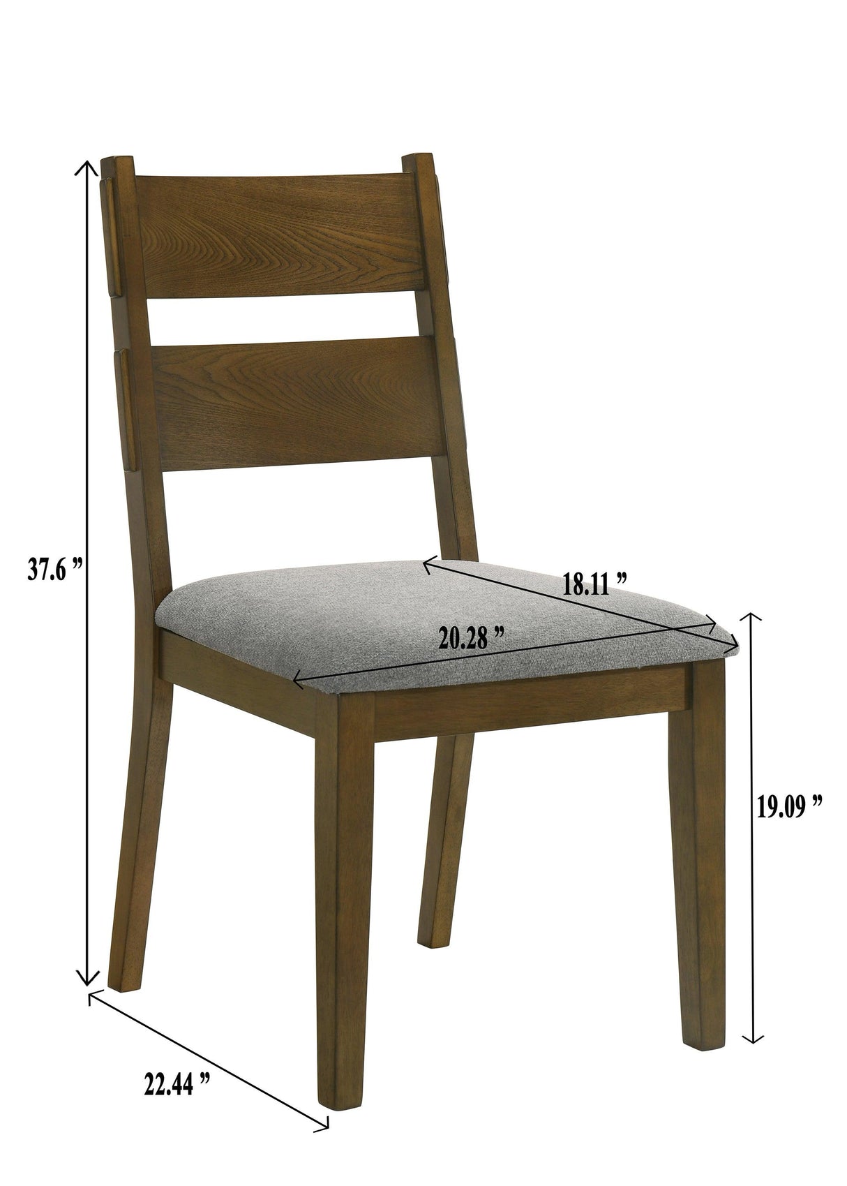 Everly Brown Dining Chair, Set of 2 by Crown Mark at Eve Furniture