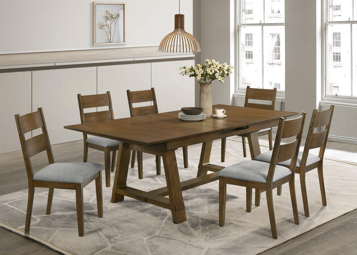 Everly Brown Dining Set by Crown Mark at Eve Furniture