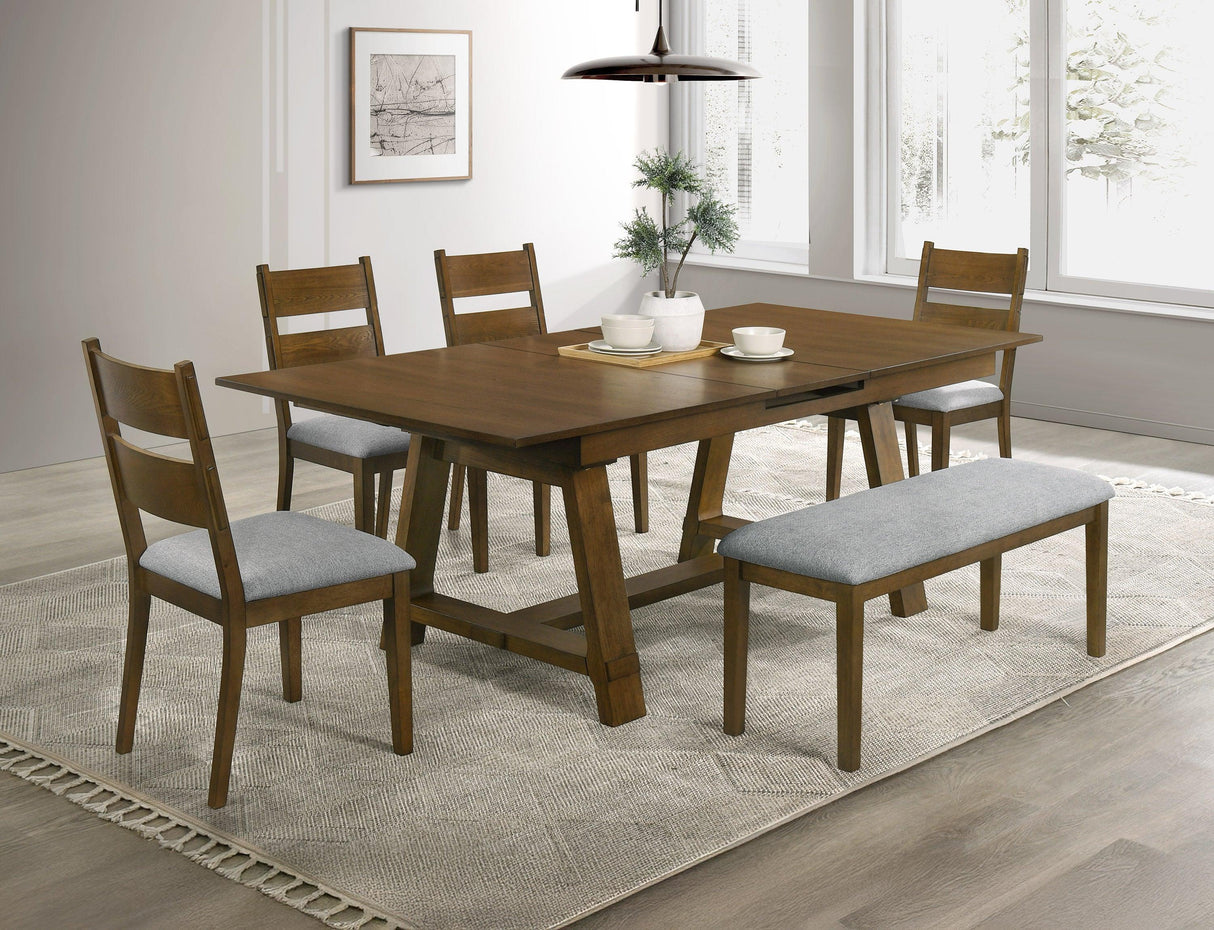Everly Brown Dining Set by Crown Mark at Eve Furniture