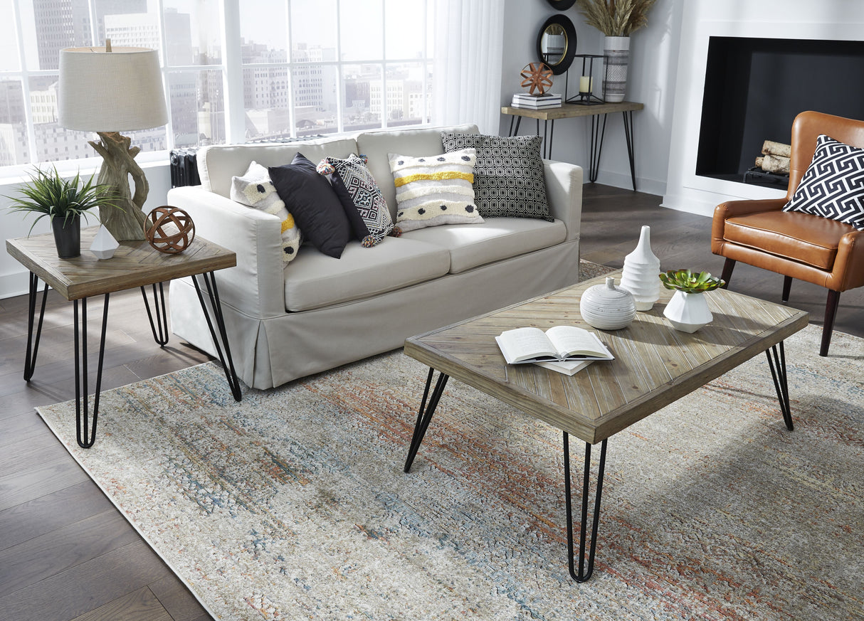 Everson Solid Fir Console Table in Sand Dollar by Modus Furniture at Eve Furniture