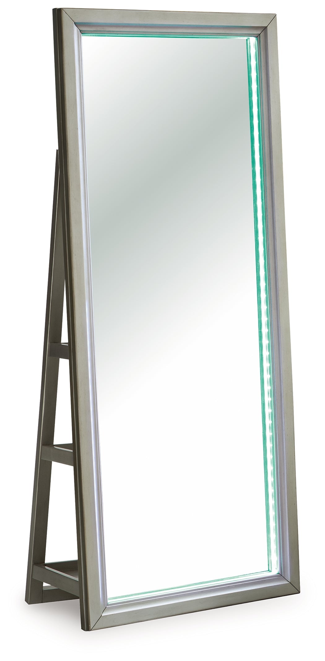 Evesen Champagne Floor Standing Mirror/Storage by ASHLEY FURNITURE at Eve Furniture