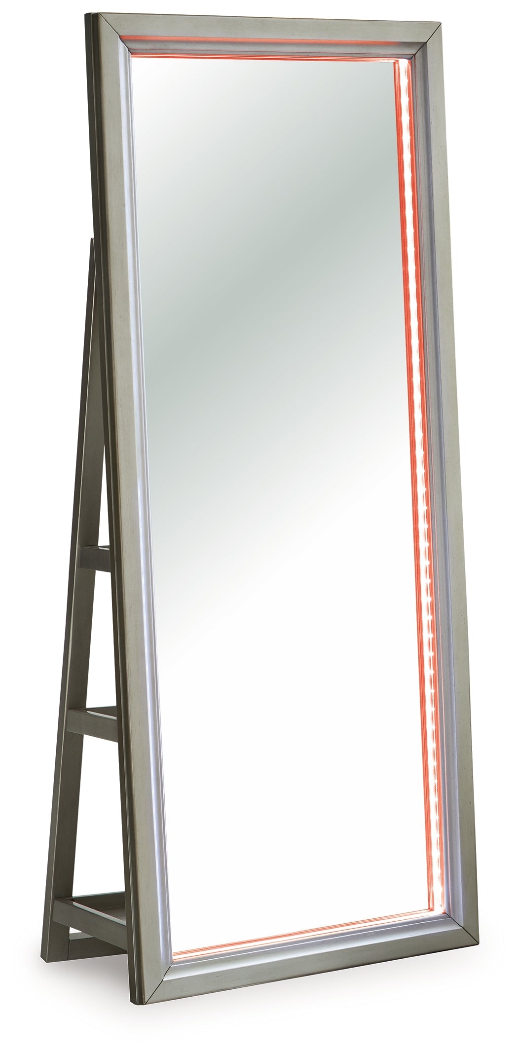 Evesen Champagne Floor Standing Mirror/Storage by ASHLEY FURNITURE at Eve Furniture