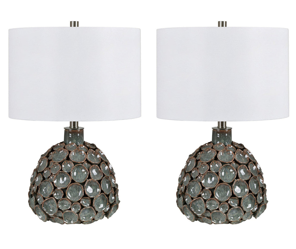 Evie Grey Table Lamp (Set of 2) by Crestview at Eve Furniture
