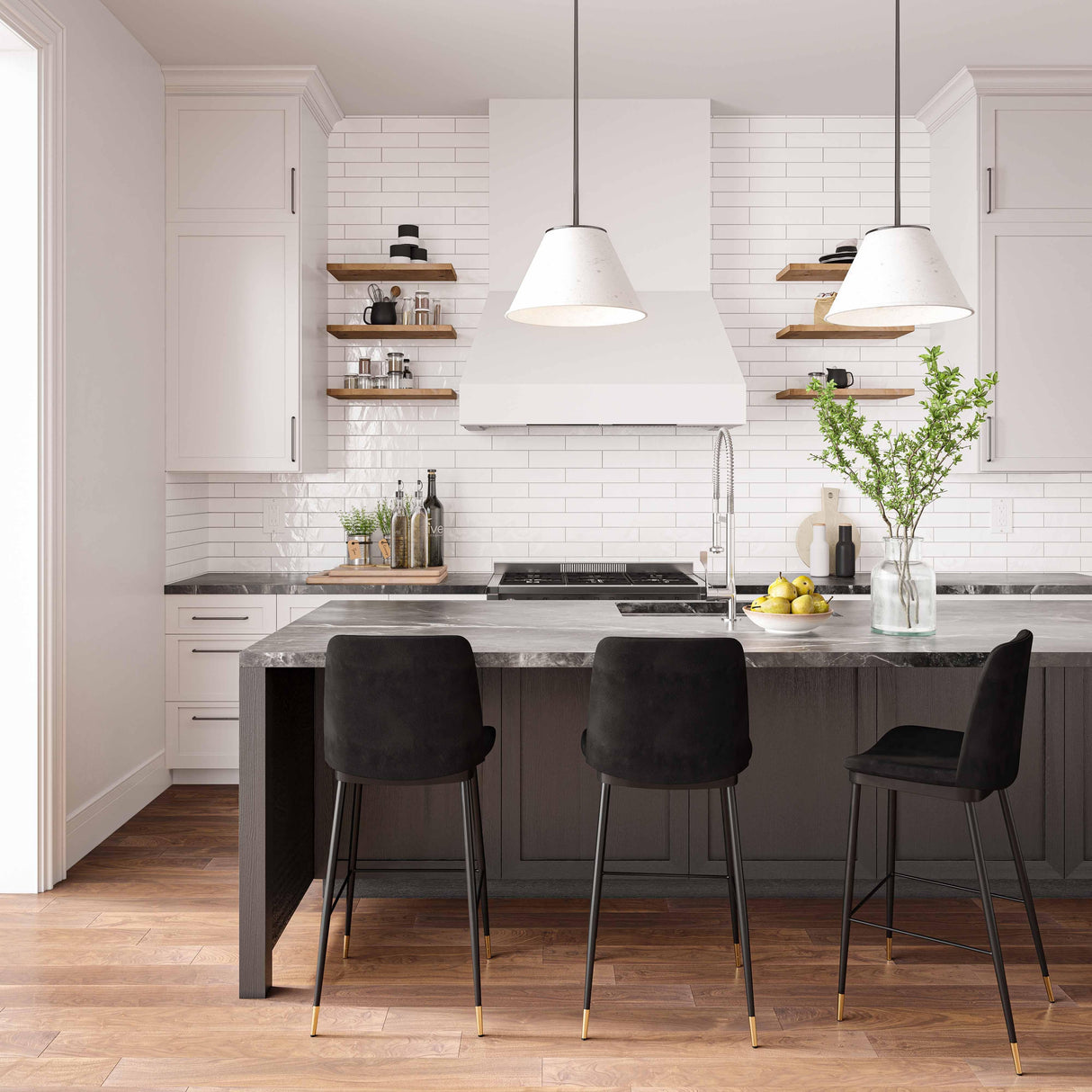 Evora Velvet Counter Stool - Set of 2 by TOV Furniture at Eve Furniture