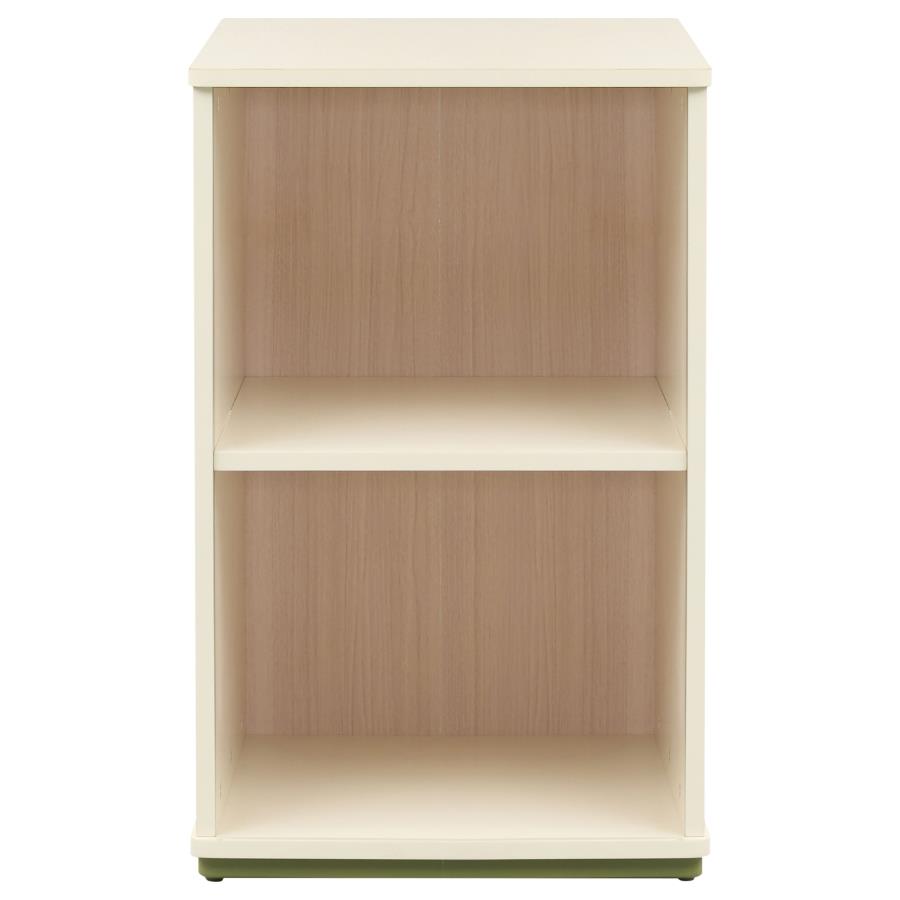 Evren Natural/Off White 2-cubby Vertical Bookcase by Coaster at Eve Furniture