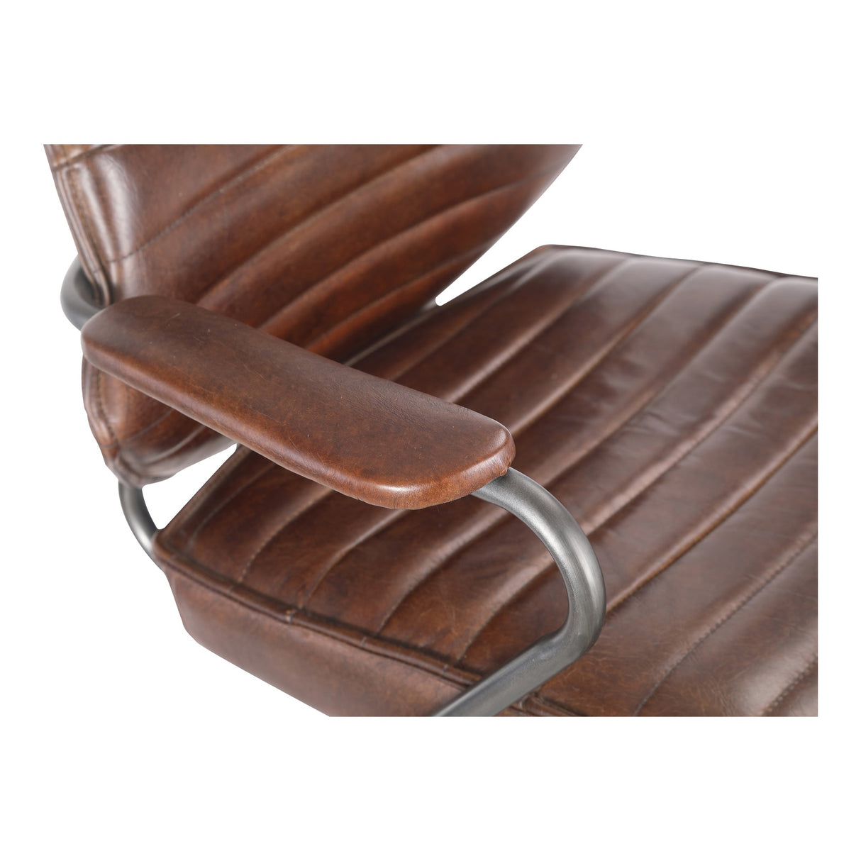 Executive Dark Brown Leather Office Chair by Moe's Home at Eve Furniture