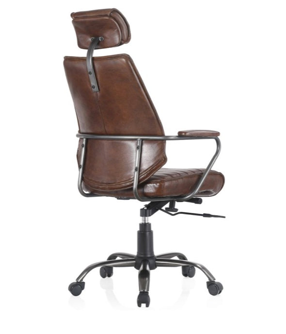 Executive Office Chair Dark Brown Leather by Moe's Home at Eve Furniture