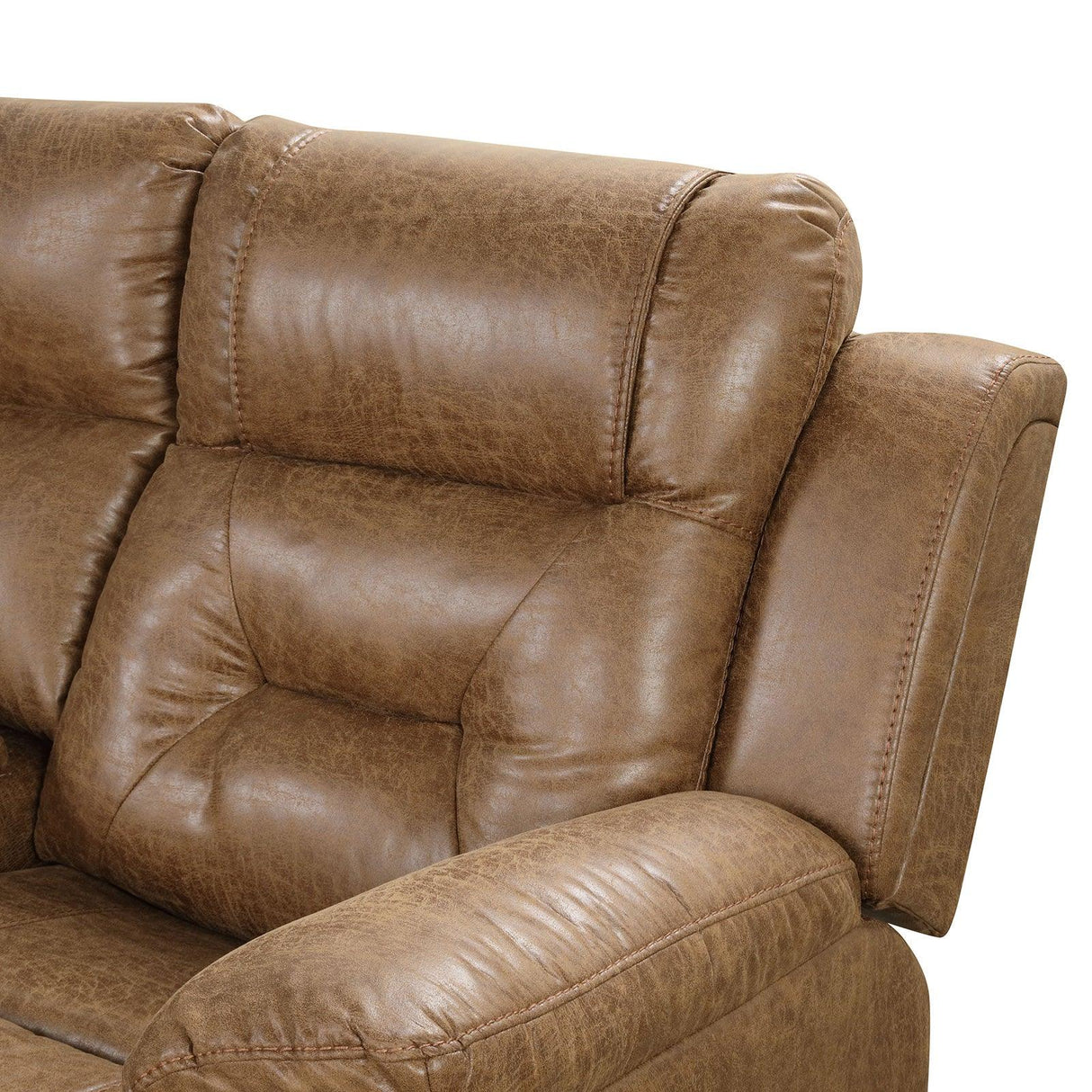 Ezekius Brown Manual Reclining Sectional by Furniture of America at Eve Furniture