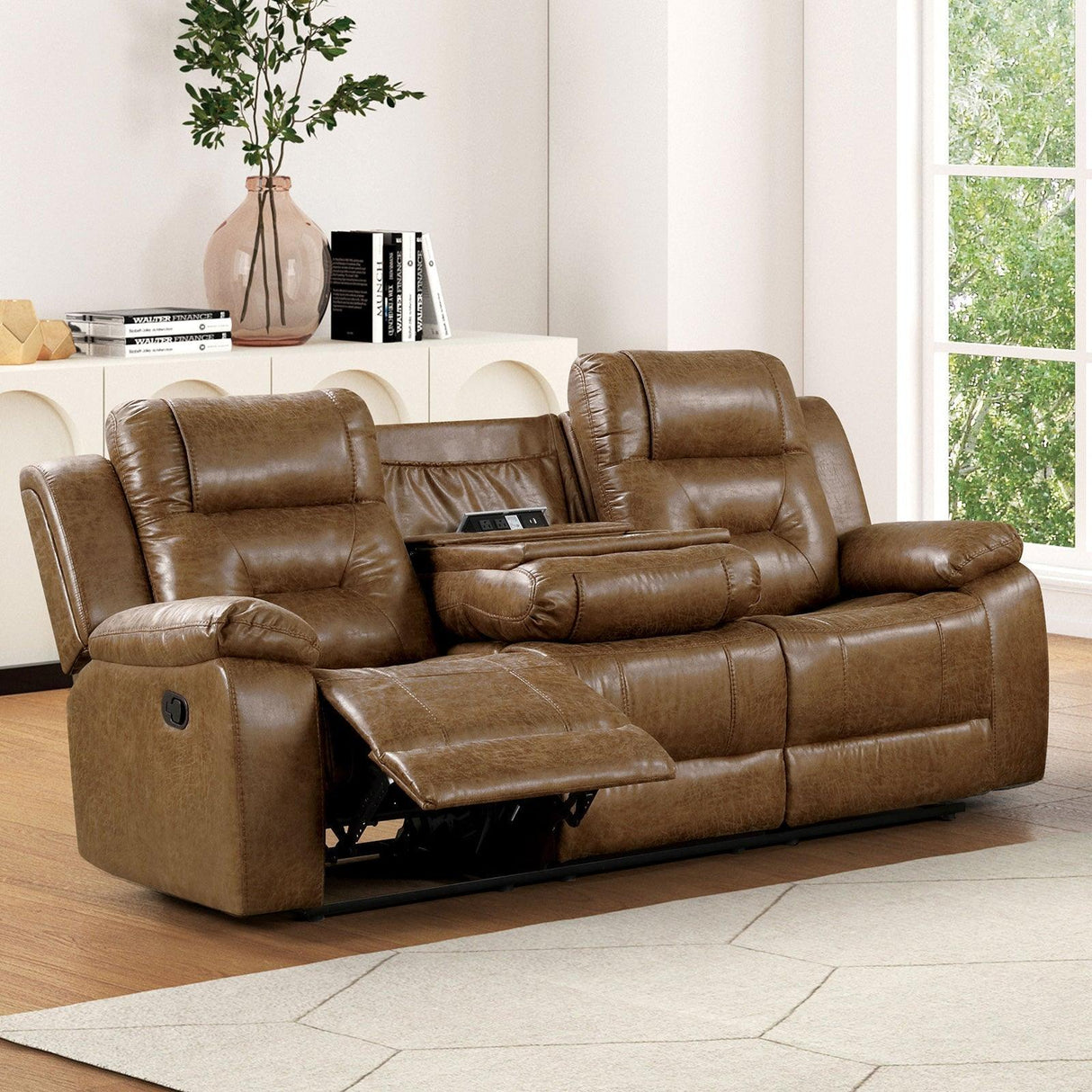 Ezekius Brown Sofa by Furniture of America at Eve Furniture