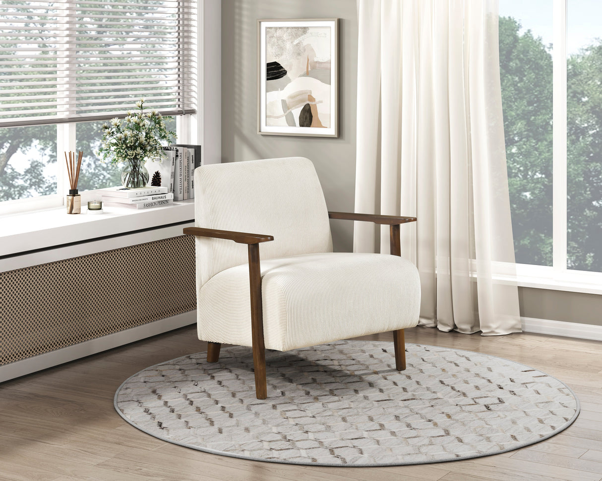 Ezra Beige Accent Chair by Homelegance at Eve Furniture