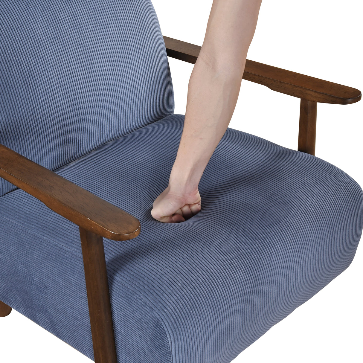 Ezra Blue Accent Chair by Homelegance at Eve Furniture