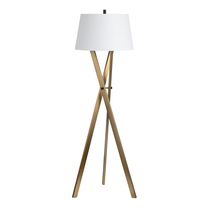 Ezra Brass Floor Lamp by Crestview at Eve Furniture