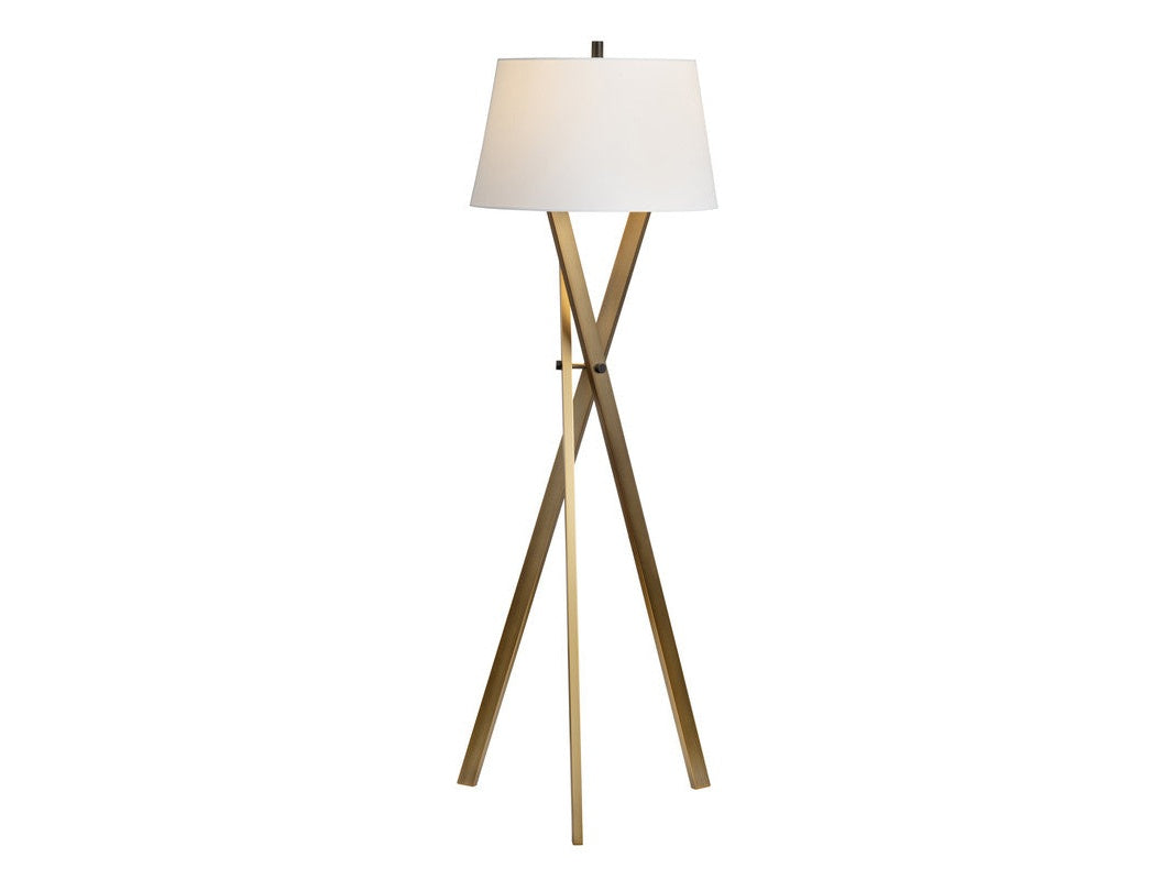 Ezra Brass Floor Lamp by Crestview at Eve Furniture