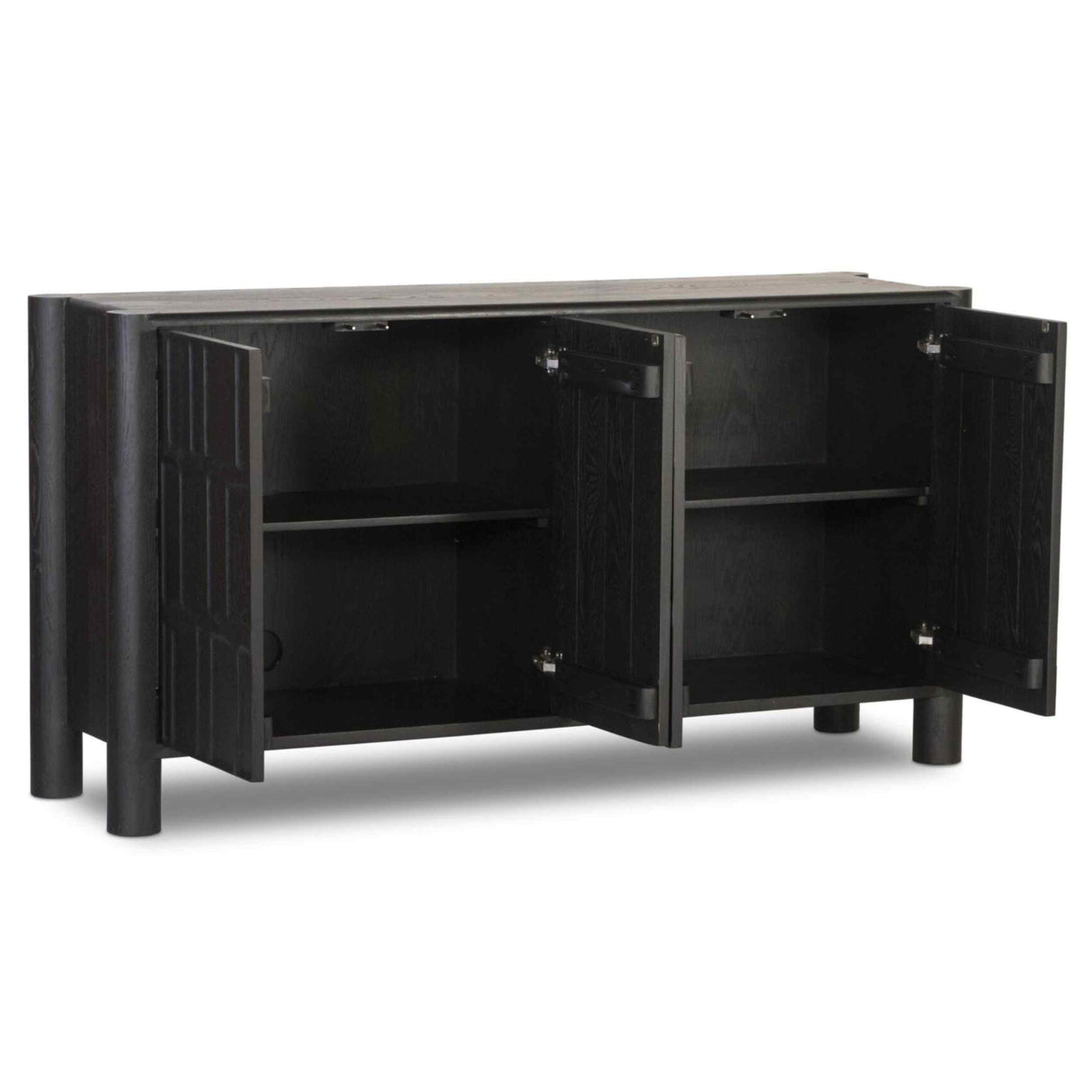 Ezri 4 Door Sideboard, Black Oak By Fourhands by Four Hands at Eve Furniture