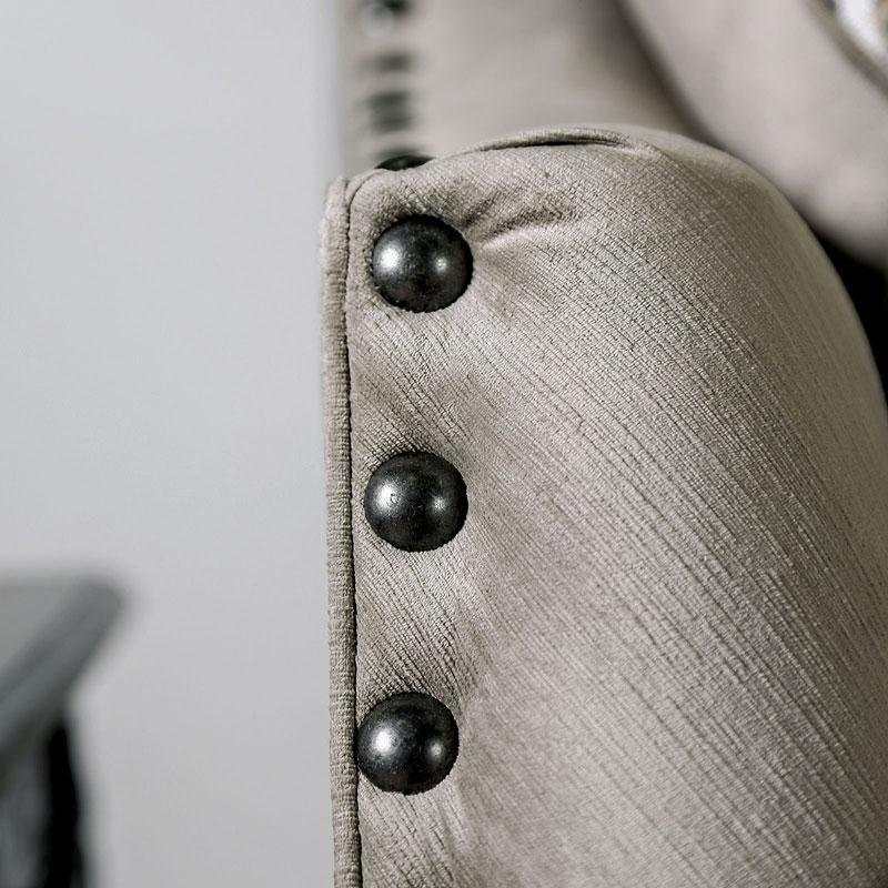 Ezrin Light Brown Stationary Sofa & Loveseat by Furniture of America at Eve Furniture