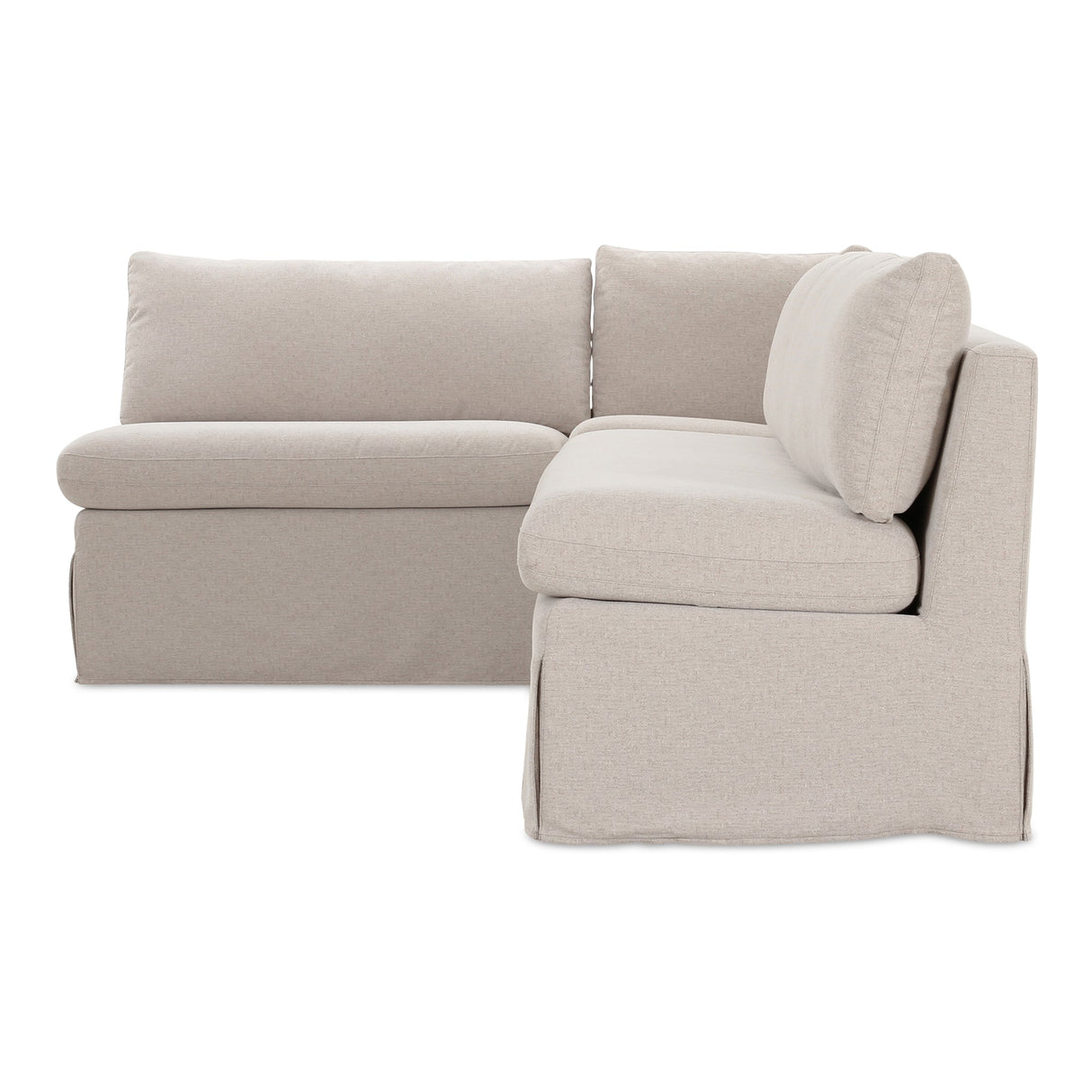 Fable Beige L Shape Slipcover 100.5" Dining Banquette by MOES at Eve Furniture