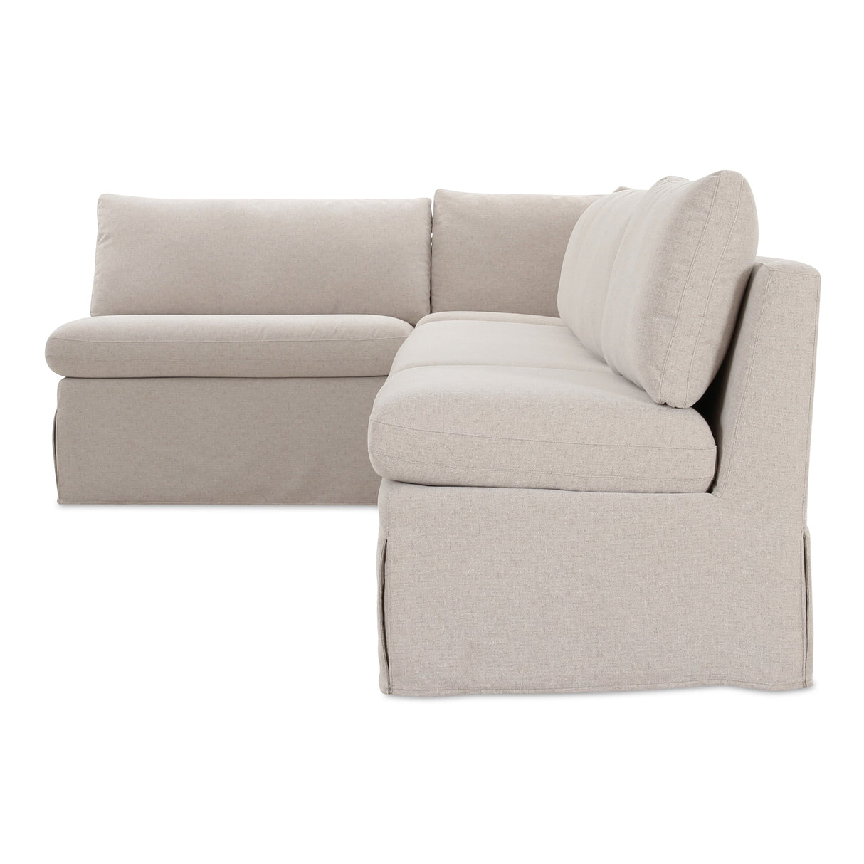 Fable Beige L Shape Slipcover 125.5" Dining Banquette by MOES at Eve Furniture
