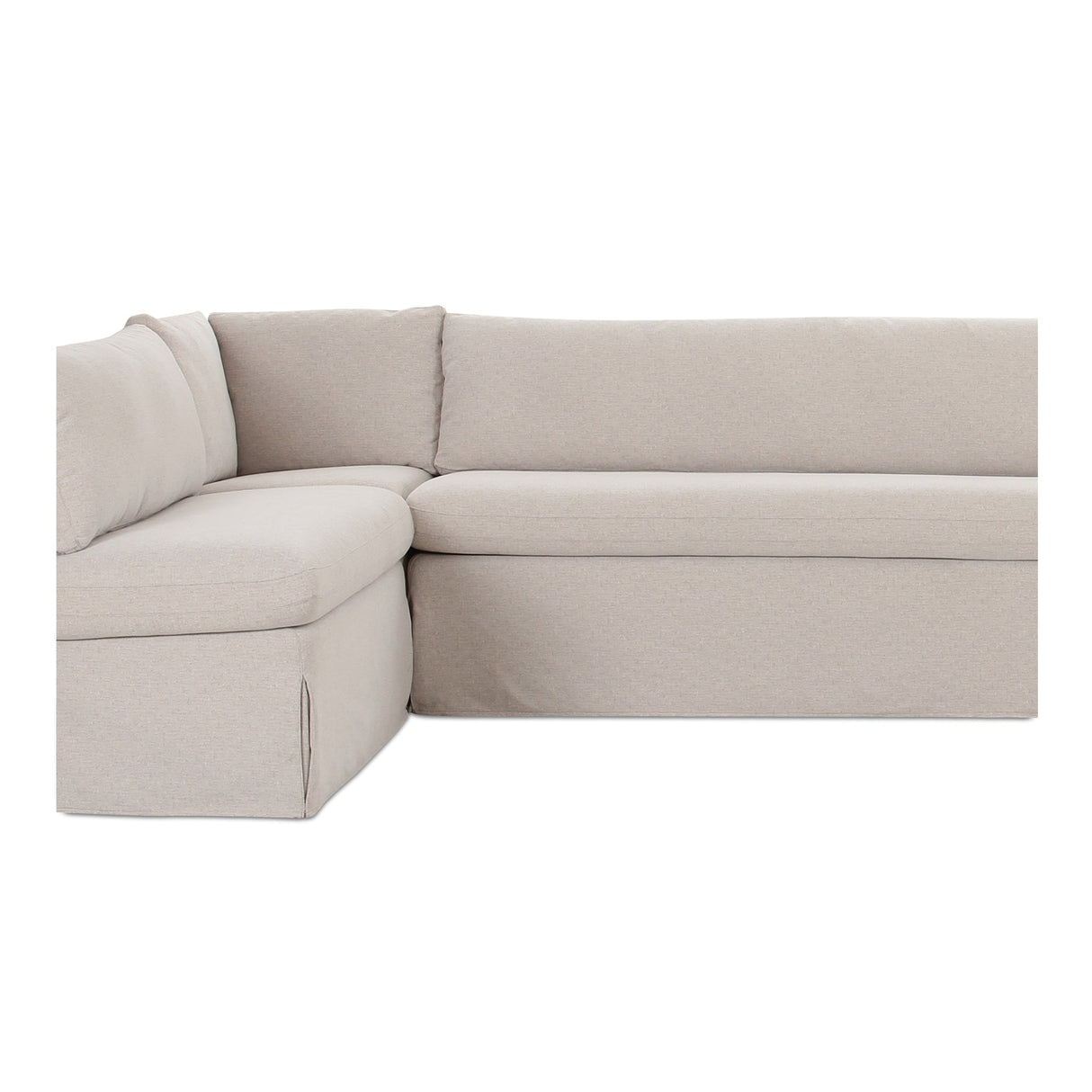 Fable Beige L Shape Slipcover 139.5" Dining Banquette by MOES at Eve Furniture
