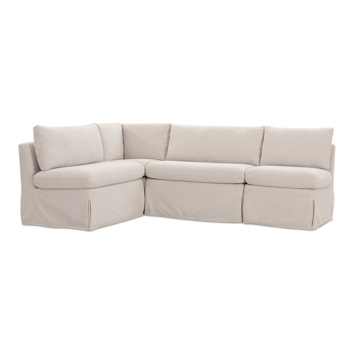 Fable Beige L Shape Slipcover 96" Dining Banquette by MOES at Eve Furniture