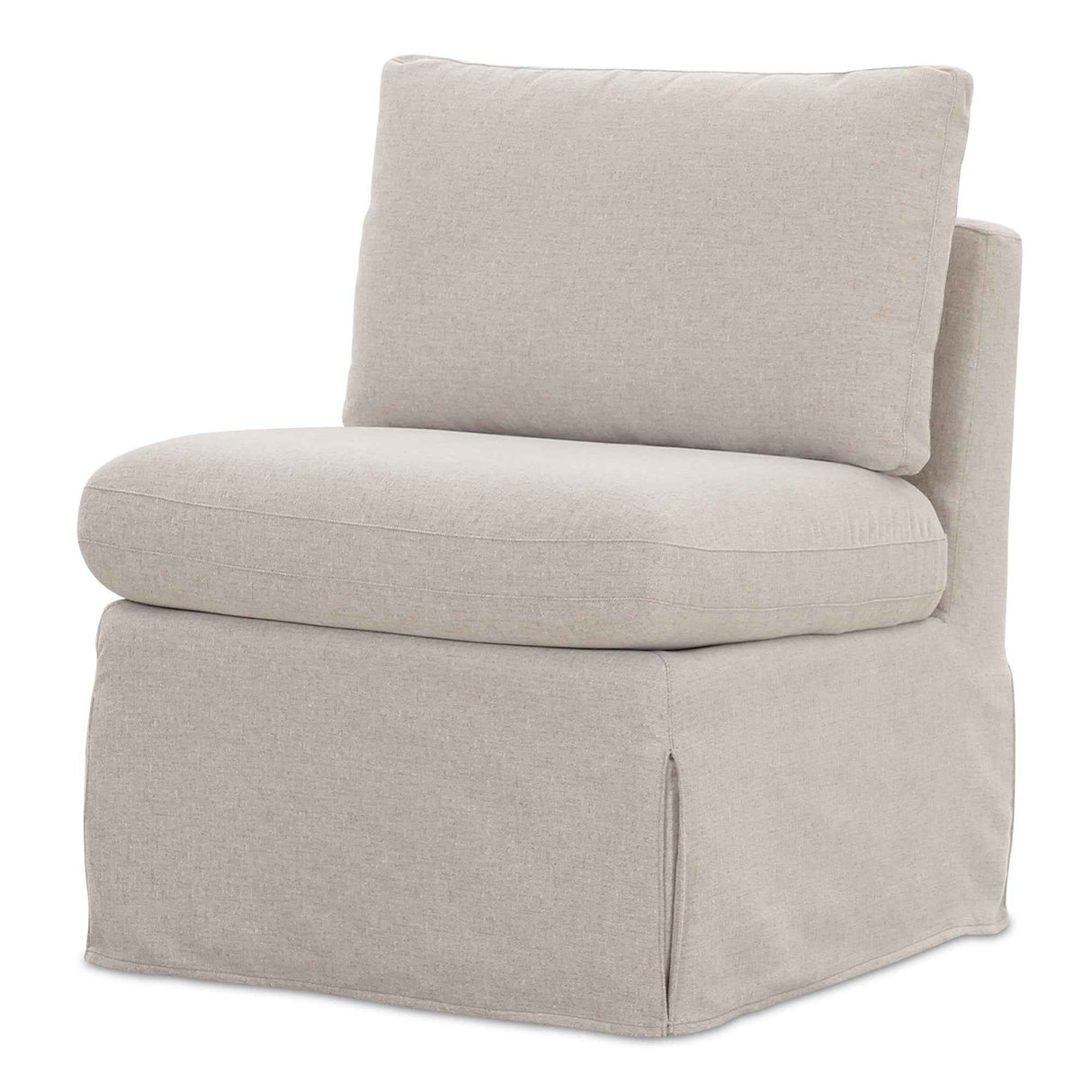 Fable Beige Slipcover Dining Slipper Chair by Moe's Home at Eve Furniture