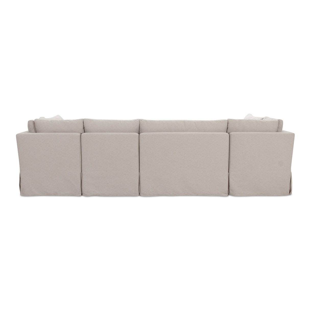 Fable Beige U Shape Slipcover Dining Banquette 121 in by MOES at Eve Furniture