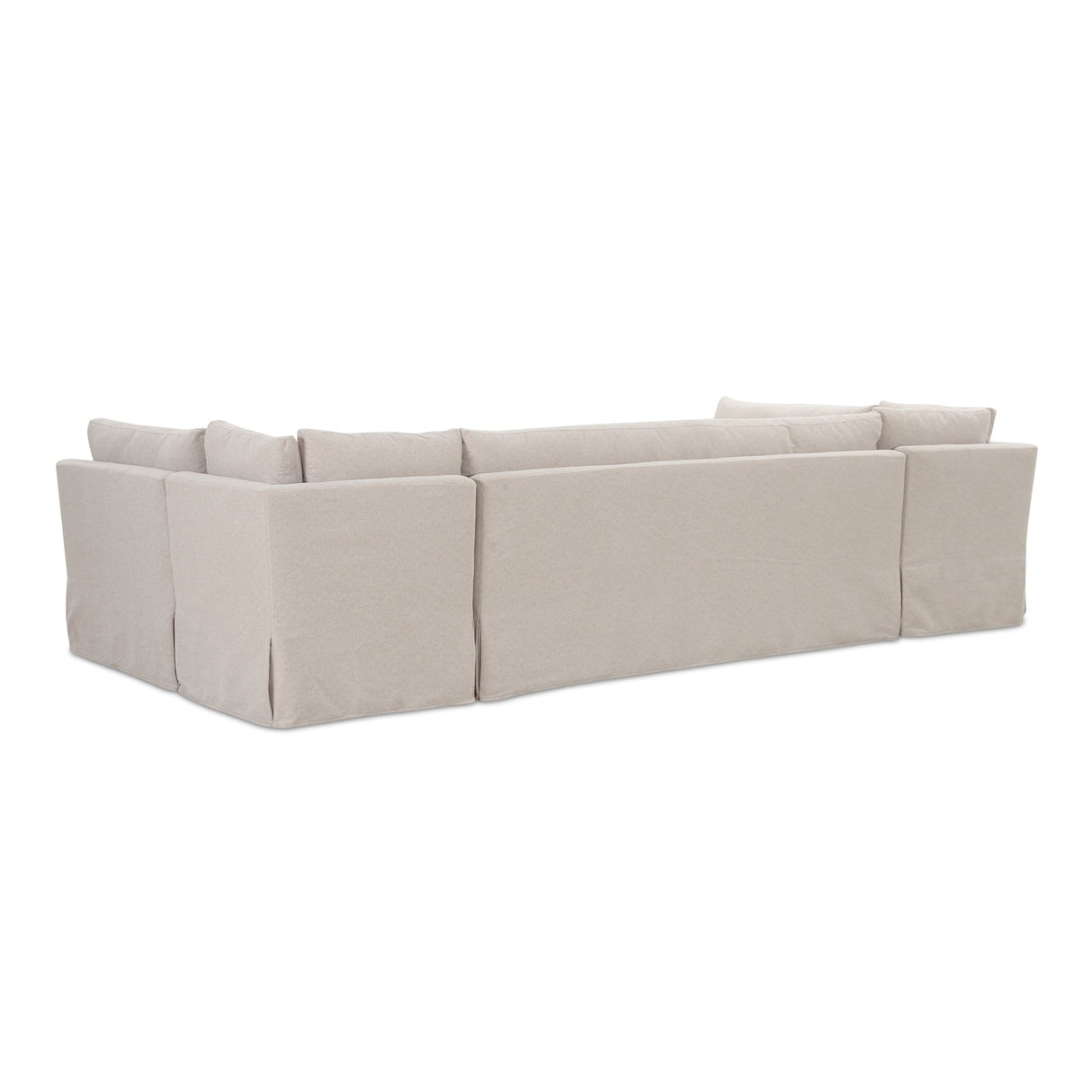 Fable Beige U Shape Slipcover Dining Banquette 129 in by MOES at Eve Furniture