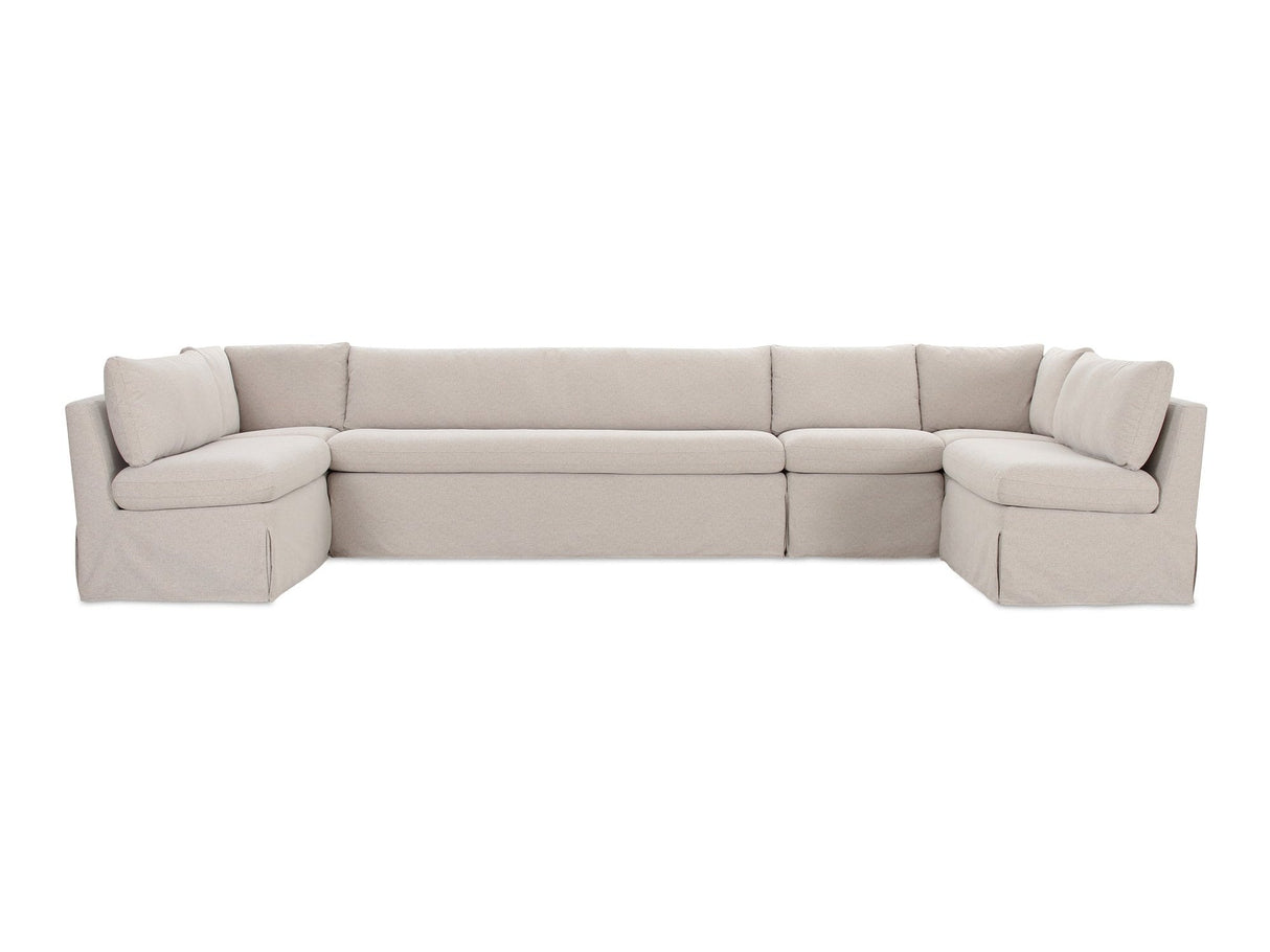 Fable Beige U Shape Slipcover Dining Banquette 154 in by MOES at Eve Furniture