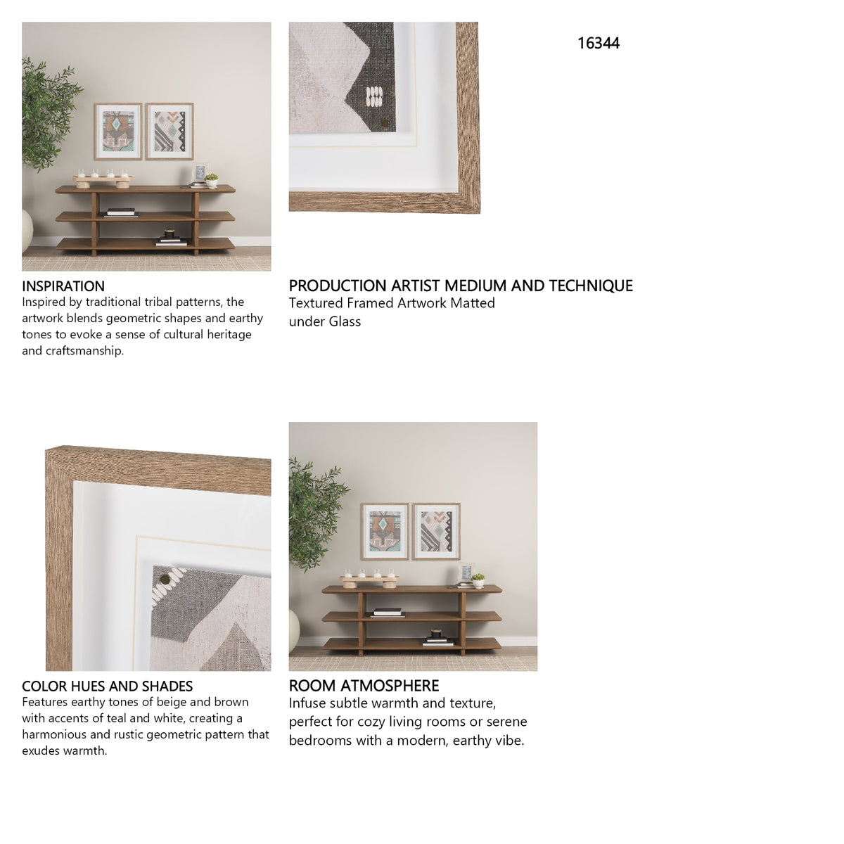 Fabric Fantasia - Maumbo by Maja Gunnarsdottir Textured Framed Artwork Matted under Glass by Mercana at Eve Furniture