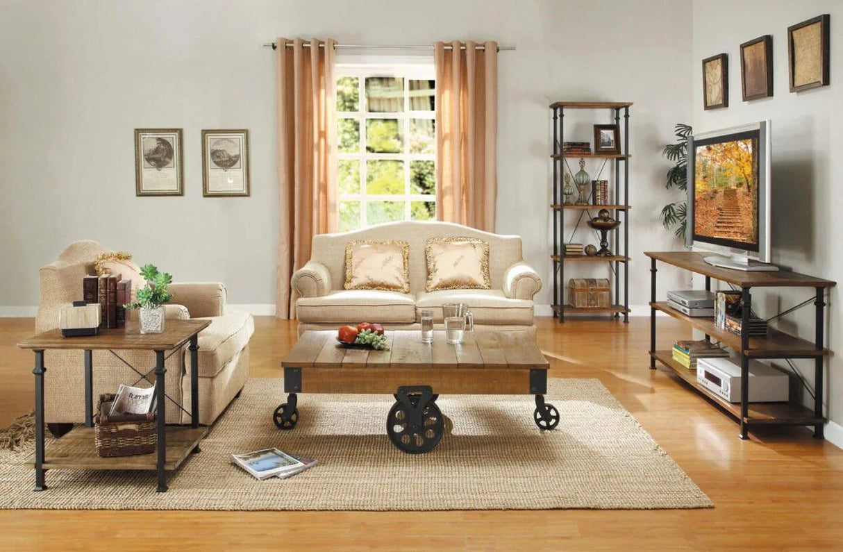 Factory Rustic Brown Cocktail Table by Homelegance at Eve Furniture