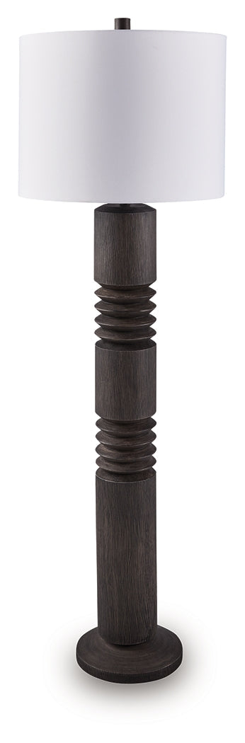 Fainwell Black Floor Lamp by Ashley at Eve Furniture