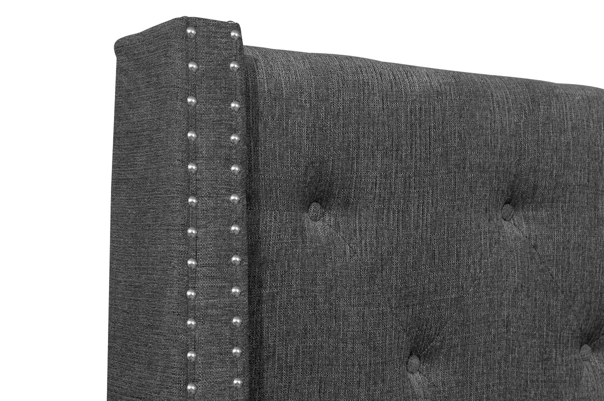 Fairborn Gray California King Upholstered Storage Platform Bed by Homelegance at Eve Furniture