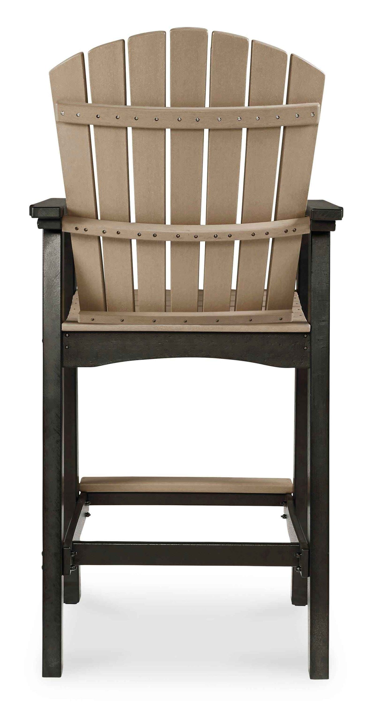 Fairen Trail Black/Driftwood Outdoor Counter Height Dining Table with 2 Barstools by Ashley at Eve Furniture