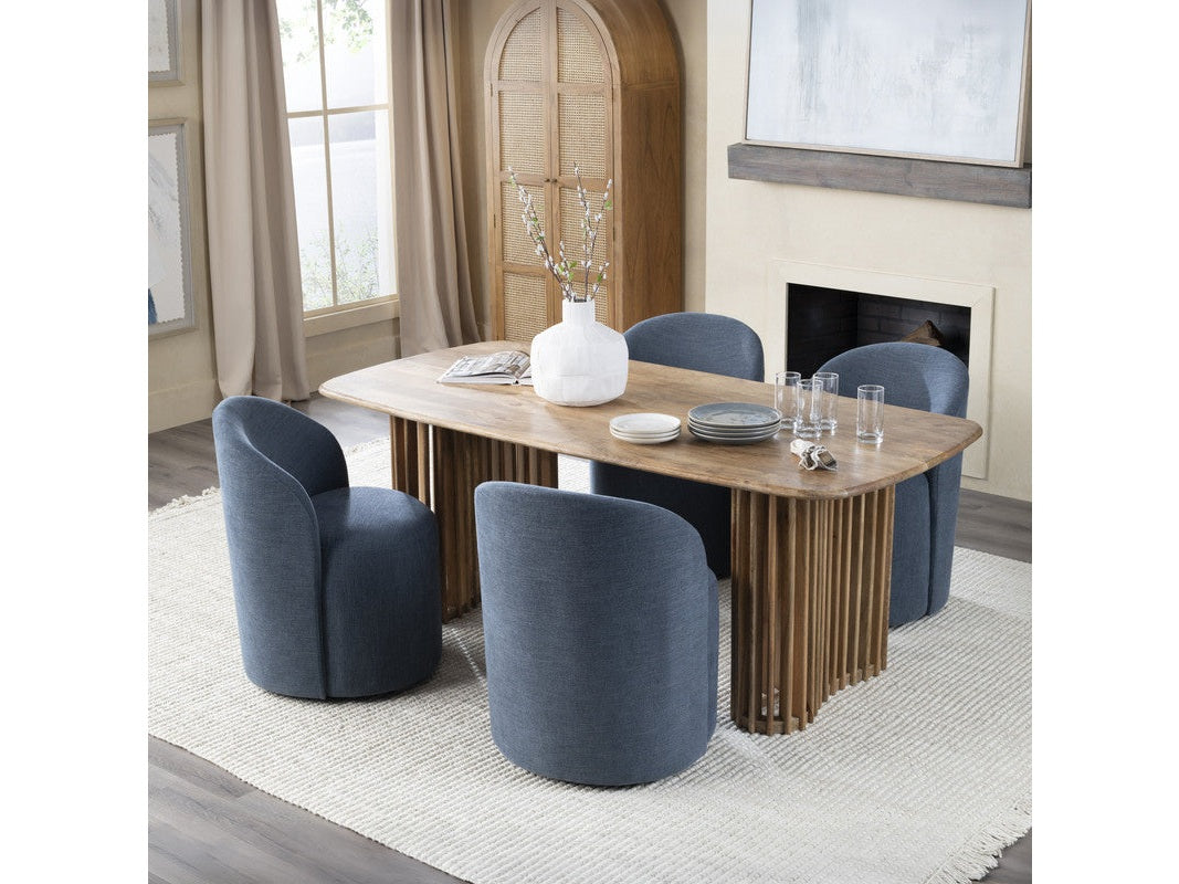 Fairfax Blue Cobalt Dining Chair (Set of 2) by Crestview at Eve Furniture