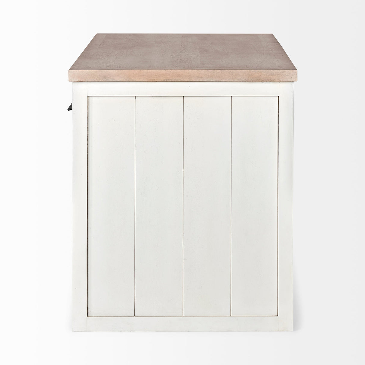 Fairview II White and Brown Two-Tone Stain Solid Wood Kitchen Island by Mercana at Eve Furniture