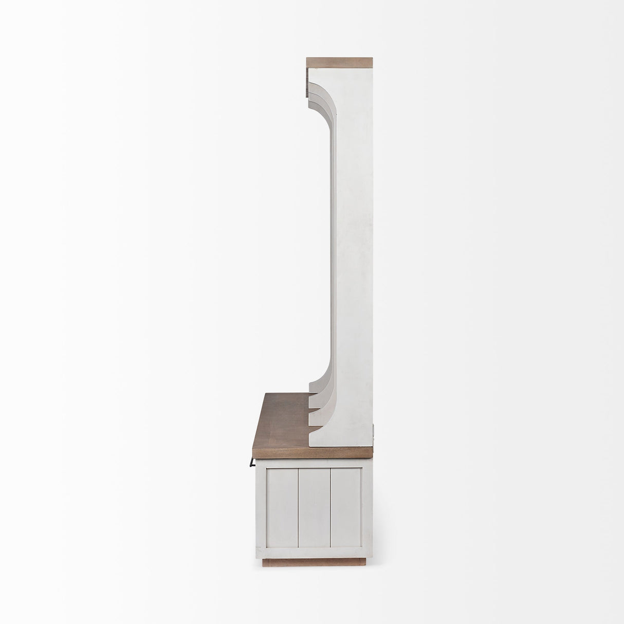 Fairview IV White And Brown Wood With Storage Hall Tree by Mercana at Eve Furniture