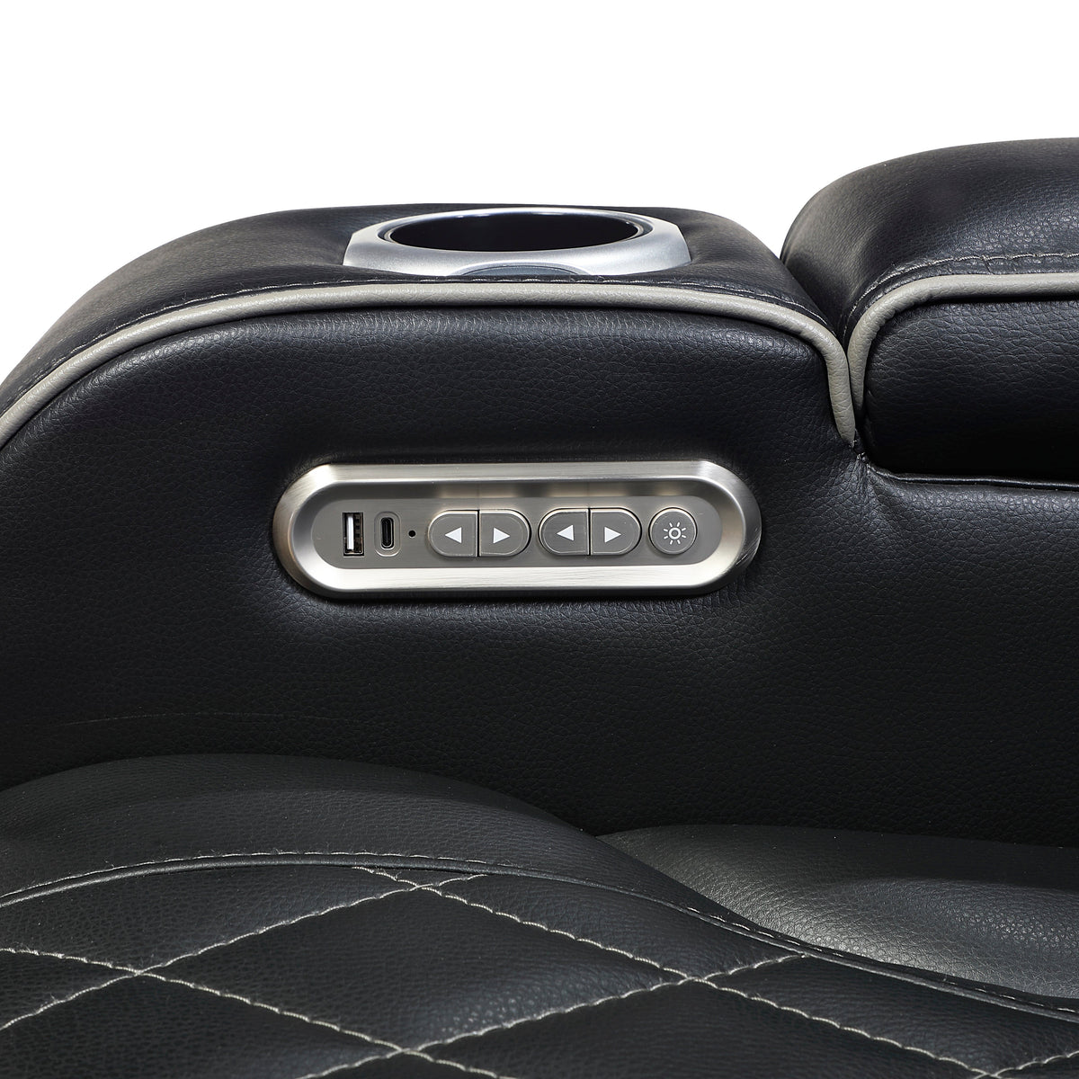 Fairway Black 2-Piece Power Double Reclining Set by Homelegance at Eve Furniture