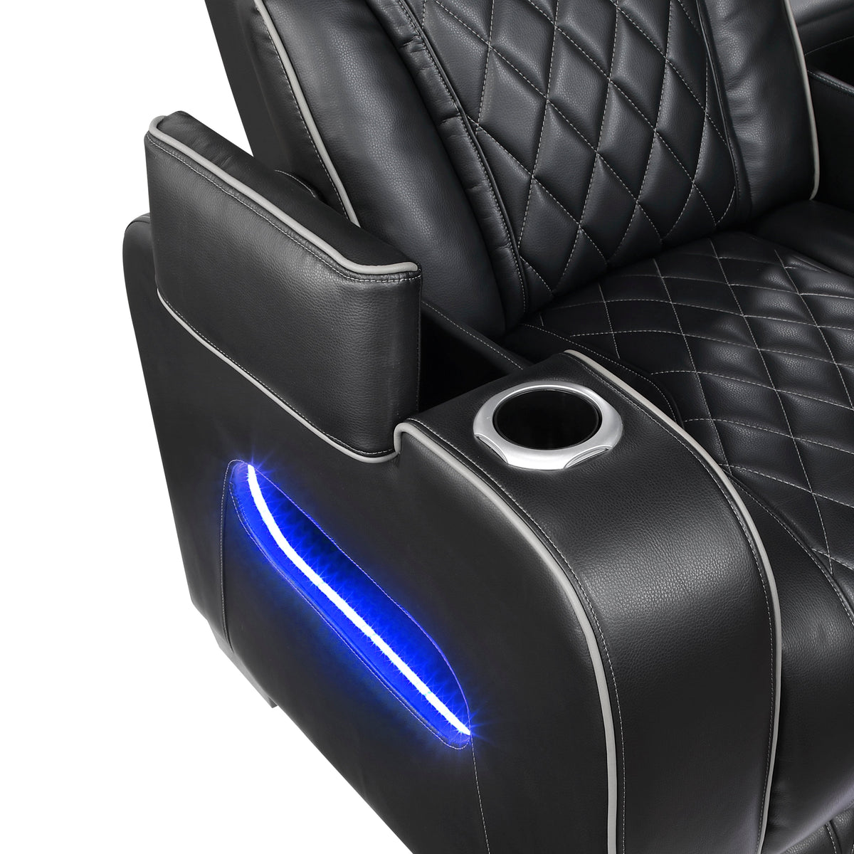 Fairway Black 2-Piece Power Double Reclining Set by Homelegance at Eve Furniture