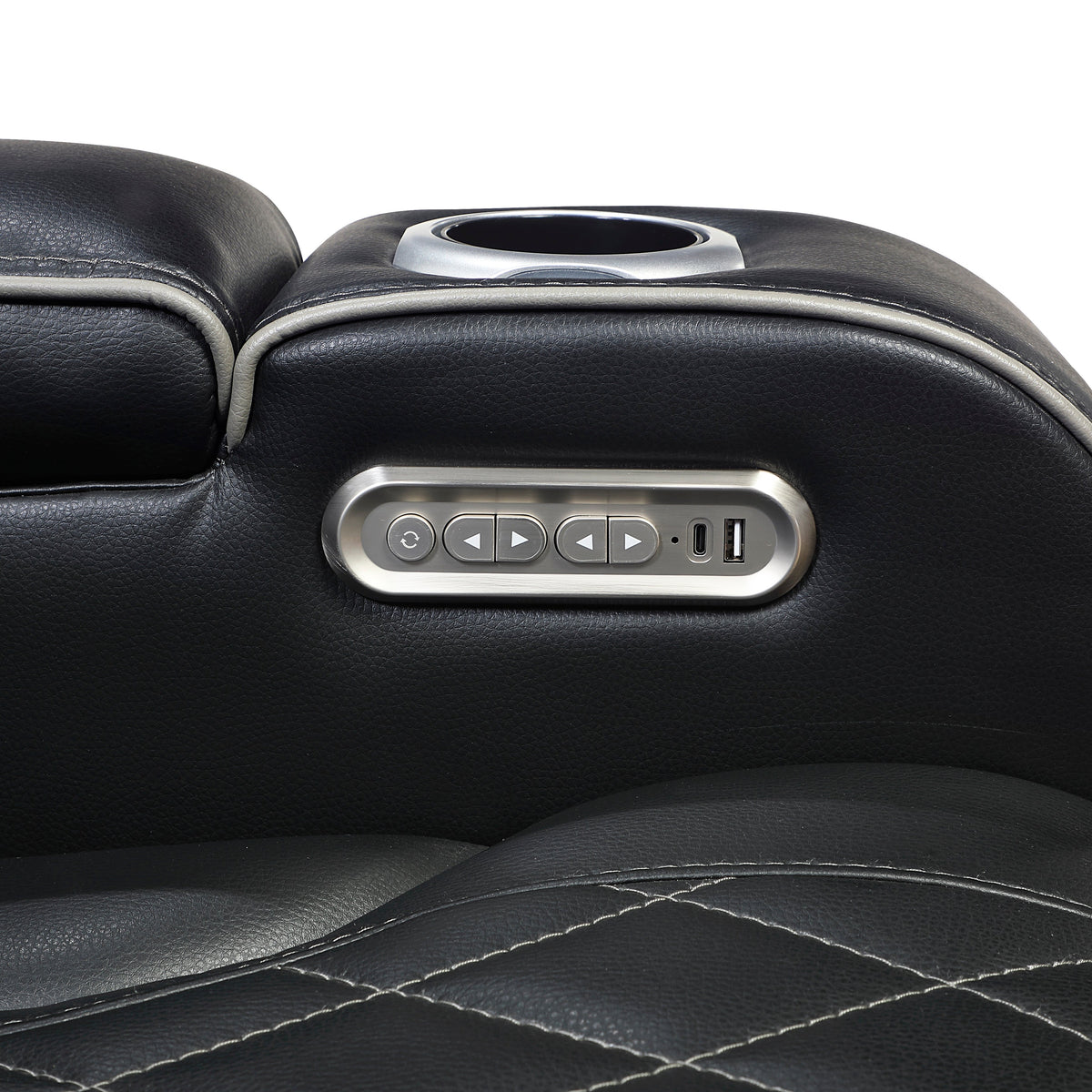 Fairway Black 2-Piece Power Double Reclining Set by Homelegance at Eve Furniture